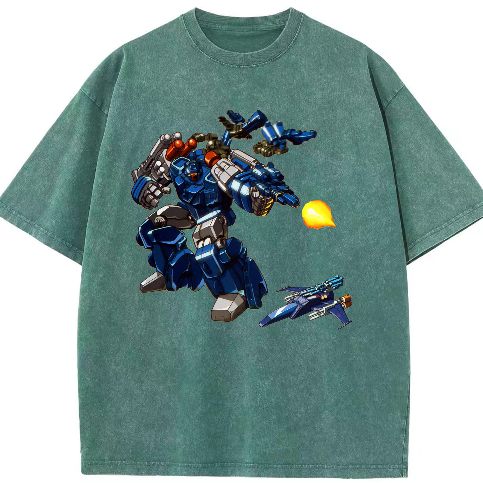 （画像用）  綿100% ヴィンテージ風 半袖Tシャツ（フロントプリント）